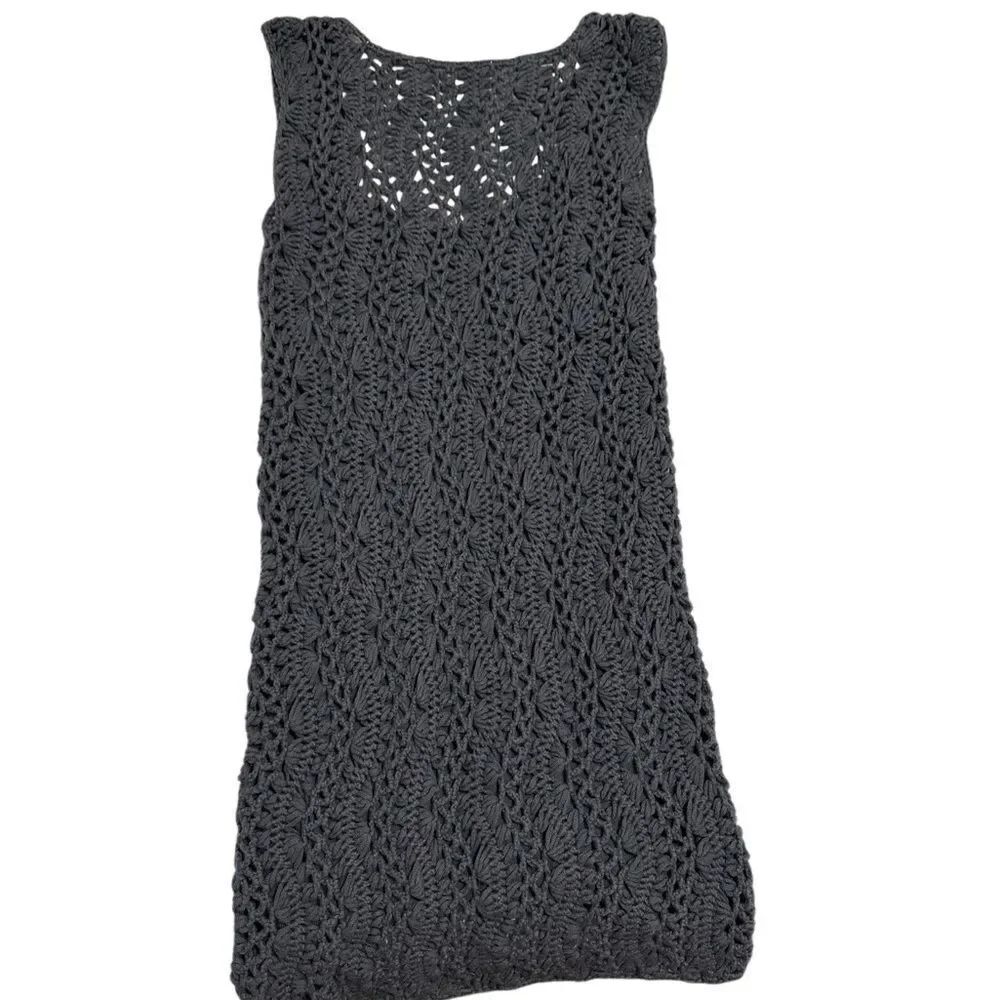 Elegant Gray Crochet Dress